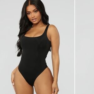 Black Sexy One Piece Bathing Suit Size L